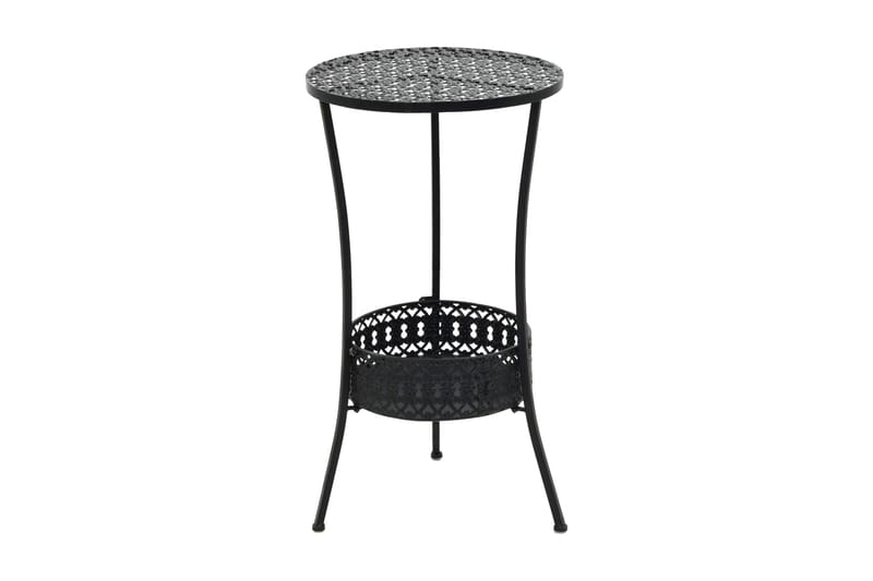 Bistrobord svart 40x70 cm metall - Svart - Utemöbler - Utebord & trädgårdsbord - Cafebord