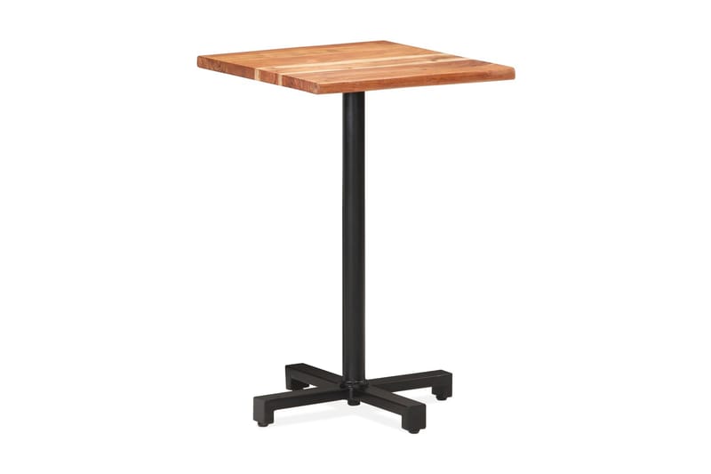 Cafébord med levande kanter 50x50x75 cm massivt akaciaträ - Brun - Utemöbler - Balkong - Balkongmöbler - Balkongbord