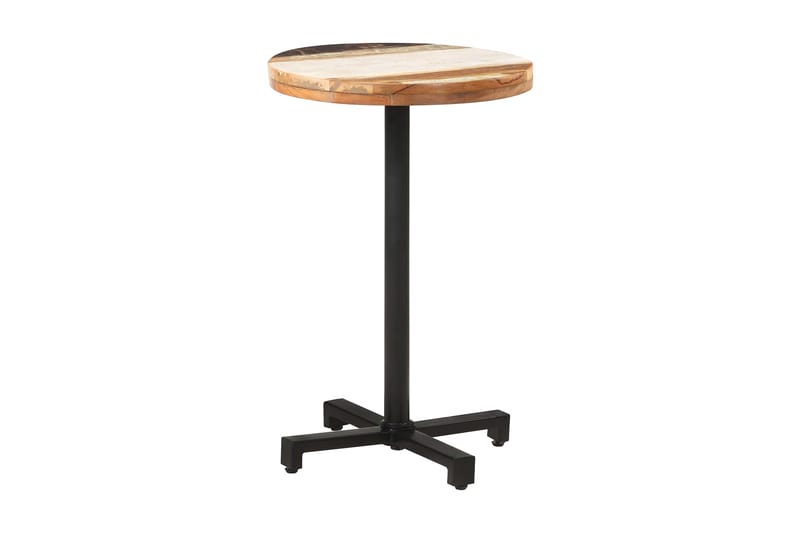 Cafébord runt 50x75 cm massivt återvunnet trä - Brun - Utemöbler - Balkong - Balkongmöbler - Balkongbord