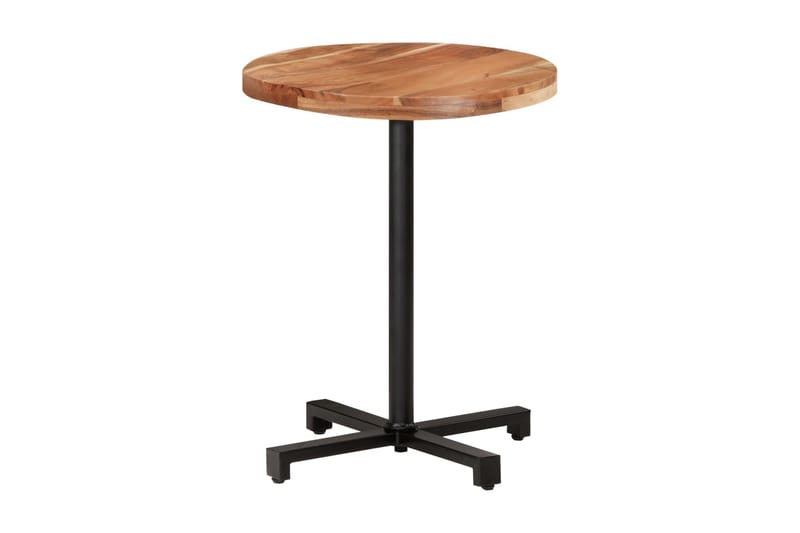Cafébord runt 60x75 cm massivt akaciaträ - Brun - Utemöbler - Balkong - Balkongmöbler - Balkongbord
