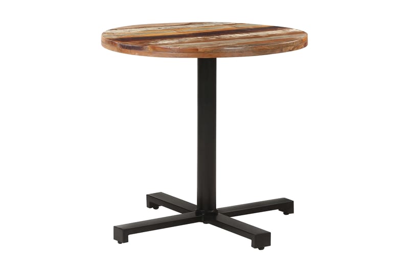 Cafébord runt 80x75 cm massivt återvunnet trä - Brun - Utemöbler - Balkong - Balkongmöbler - Balkongbord
