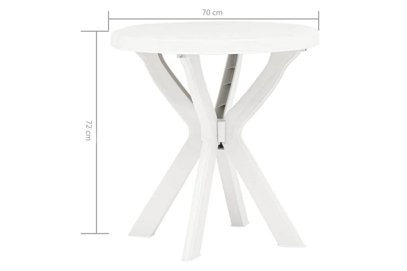 Cafébord vit Ã˜70 cm plast - Vit - Utemöbler - Utebord & trädgårdsbord - Cafebord