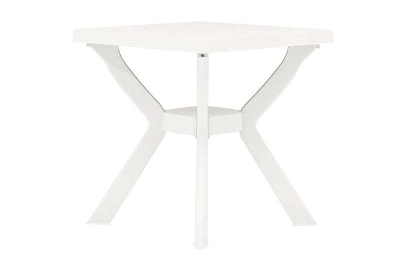 Cafébord vit 70x70x72 cm plast - Vit - Utemöbler - Utebord & trädgårdsbord - Cafebord