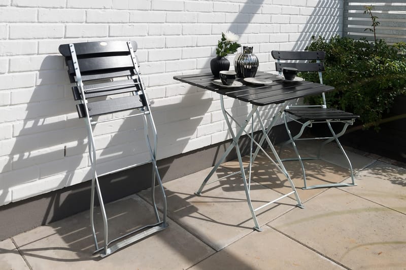 Hillerstorp Krögaren Cafébord 70x70cm - Svartlaserad/zink - Utemöbler - Utebord & trädgårdsbord - Cafebord