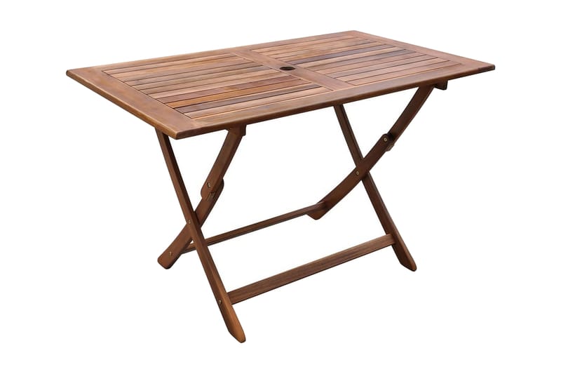 Hopfällbart trädgårdsbord 120x70x75 cm massivt akaciaträ - Brun - Utemöbler - Utebord & trädgårdsbord - Cafebord