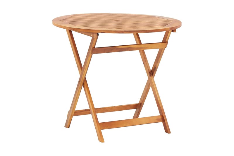 Hopfällbart trädgårdsbord 90x75 cm massivt akaciaträ - Brun - Utemöbler - Utebord & trädgårdsbord - Cafebord
