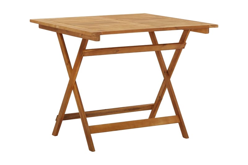 Hopfällbart trädgårdsbord 90x90x75 cm massivt akaciaträ - Brun - Utemöbler - Utebord & trädgårdsbord - Cafebord