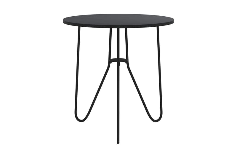 Tebord svart 48 cm MDF och järn - Svart - Utemöbler - Utebord & trädgårdsbord - Cafebord