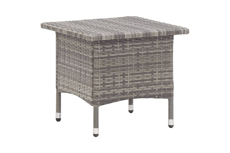 Trädgårdsbord grå 50x50x47 cm konstrotting - Grå - Utemöbler - Utebord & trädgårdsbord - Cafebord