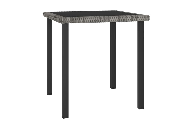 Trädgårdsbord grå 70x70x73 cm konstrotting - Grå - Utemöbler - Utebord & trädgårdsbord - Cafebord
