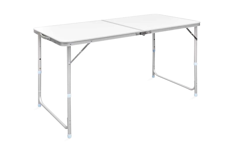 Campingbord med höj- och sänkbar aluminium (hopfällbar) 120x - Vit - Utemöbler - Utebord & trädgårdsbord - Campingbord