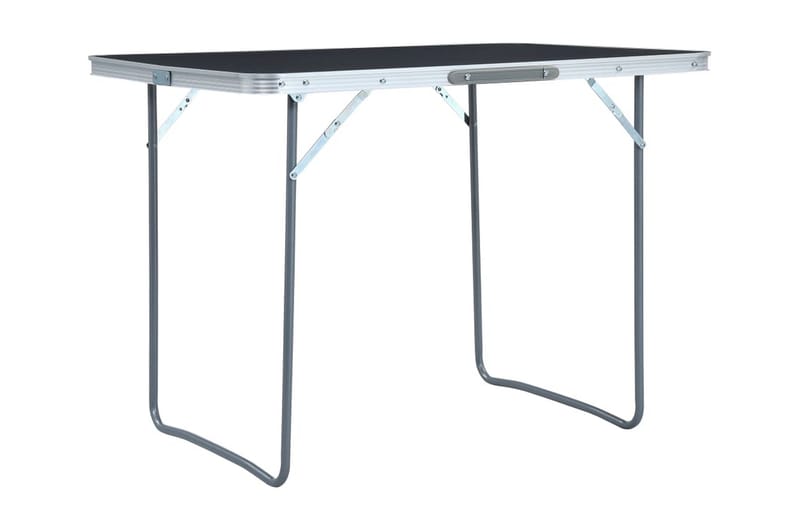 Hopfällbart campingbord grå aluminium 120x60 cm - Grå - Utemöbler - Utebord & trädgårdsbord - Campingbord