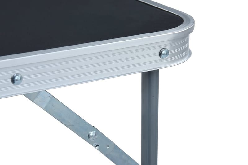 Hopfällbart campingbord grå aluminium 240x60 cm - Grå - Utemöbler - Utebord & trädgårdsbord - Campingbord