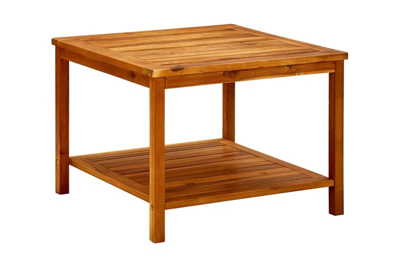 Soffbord 60x60x45 cm massivt akaciaträ - Brun - Utemöbler - Balkong - Balkongmöbler - Balkongbord