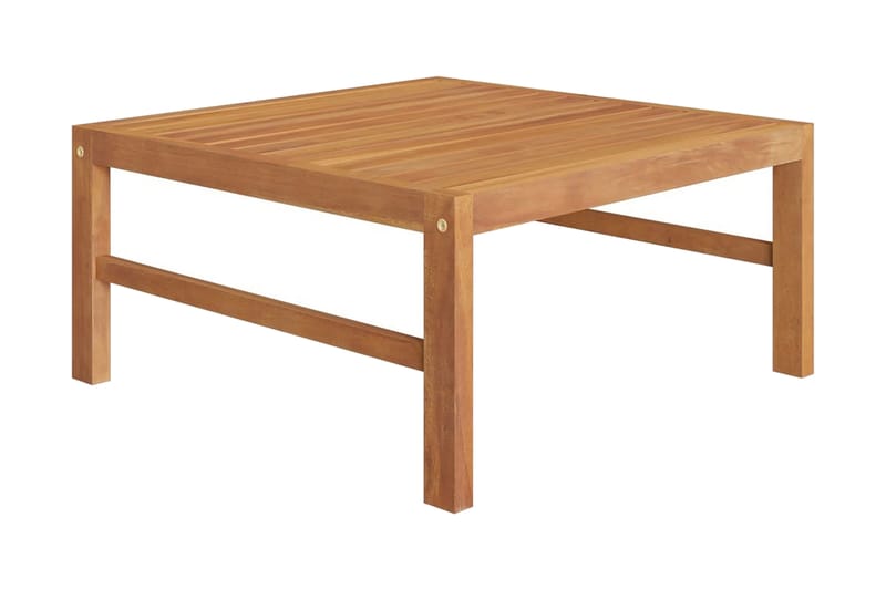 Soffbord för trädgården 63x63x30 cm massiv teak - Brun - Utemöbler - Balkong - Balkongmöbler - Balkongbord