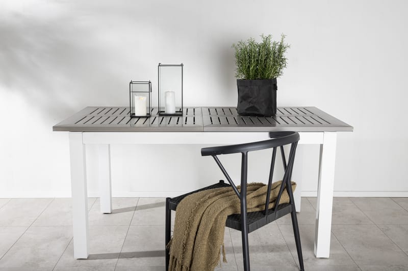 Albany Förlängningsbart Matbord 160-240 cm Grå/Vit - Venture Home - Utemöbler - Utebord & trädgårdsbord - Matbord utomhus