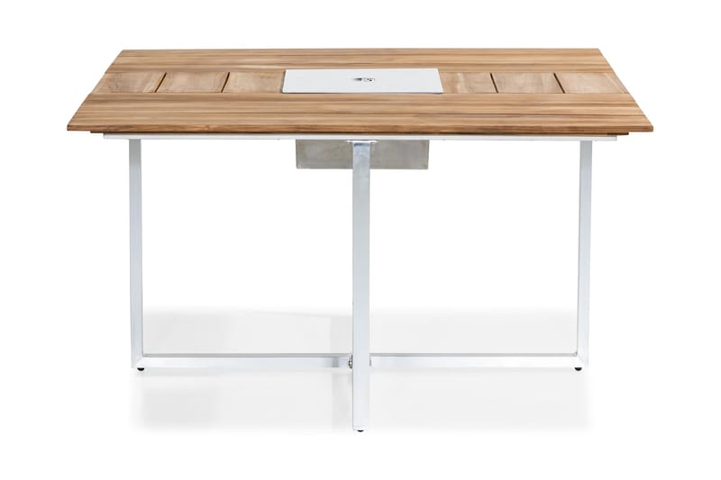 Båstad Matbord 140x140 cm - Teak/Borstad aluminium - Utemöbler - Utebord & trädgårdsbord - Matbord utomhus