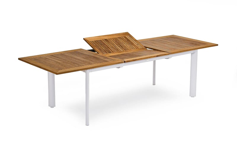 Nydala Matbord Förlängningsbart 200-280x96 cm Teak/Vit - Hillerstorp - Utemöbler - Utegrupp - Matgrupp utomhus