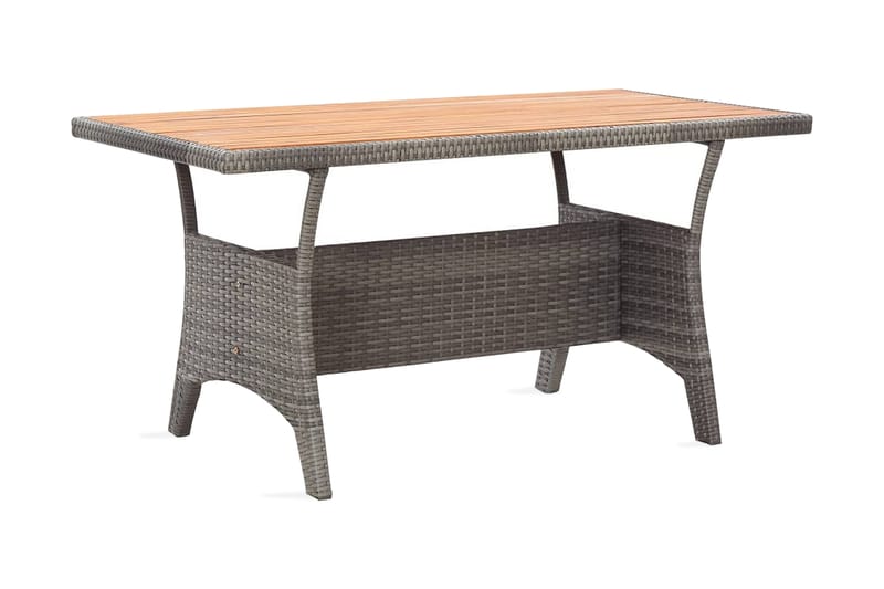 Trädgårdsbord grå 130x70x66 cm massivt akaciaträ - Grå - Utemöbler - Välj efter material - Trä & teak