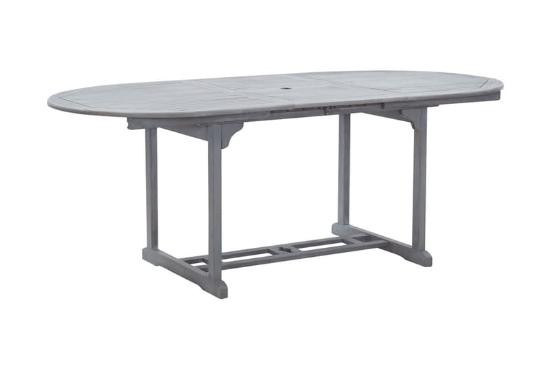 Trädgårdsbord grå 200x100x74 cm massivt akaciaträ - Grå - Utemöbler - Utebord & trädgårdsbord - Matbord utomhus