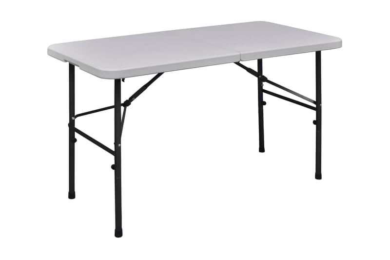 Trädgårdsbord hopfällbar 122 cm Vit - Vit - Utemöbler - Utebord & trädgårdsbord - Matbord utomhus