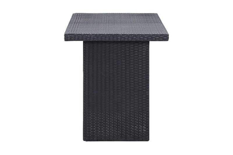 Trädgårdsbord svart 110x60x67 cm konstrotting - Svart - Utemöbler - Utebord & trädgårdsbord - Matbord utomhus
