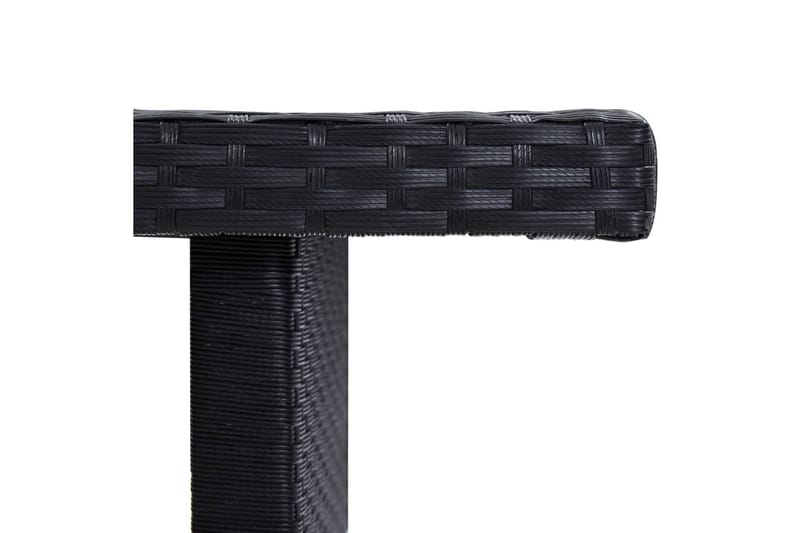 Trädgårdsbord svart 110x60x67 cm konstrotting - Svart - Utemöbler - Utebord & trädgårdsbord - Matbord utomhus