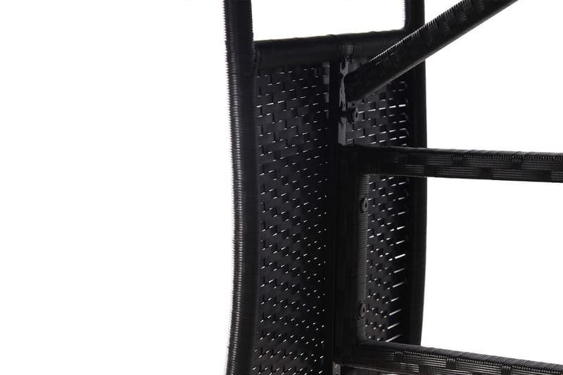 Trädgårdsbord svart 140x80x74 cm konstrotting - Svart - Utemöbler - Utebord & trädgårdsbord - Matbord utomhus