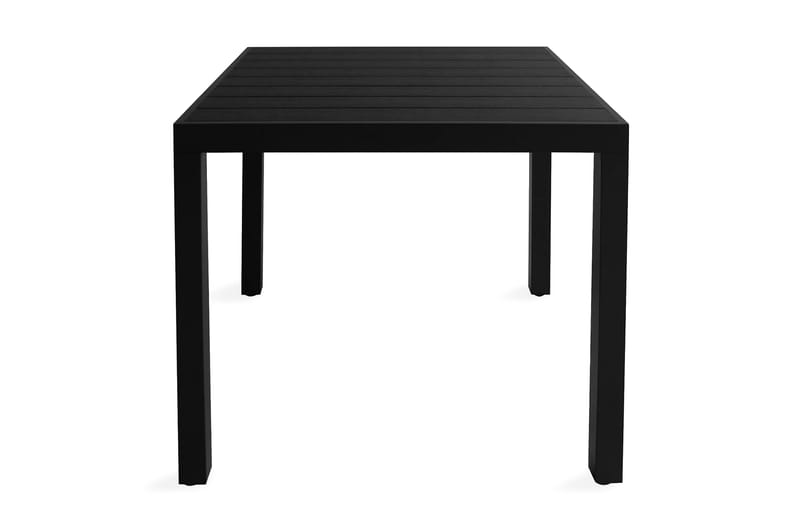 Trädgårdsbord svart 80x80x74 cm aluminium och WPC - Svart - Utemöbler - Utebord - Matbord