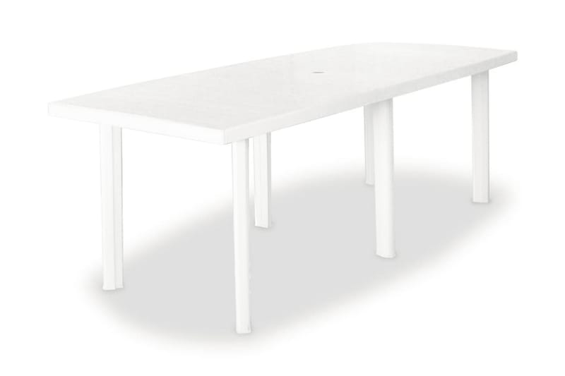 Trädgårdsbord vit 210x96x72 cm plast - Vit - Utemöbler - Utebord & trädgårdsbord - Matbord utomhus