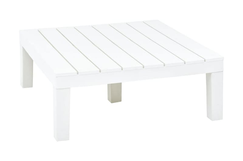 Trädgårdsbord vit 78x78x31 cm plast - Vit - Utemöbler - Utebord & trädgårdsbord - Matbord utomhus