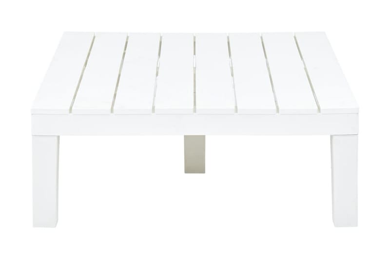 Trädgårdsbord vit 78x78x31 cm plast - Vit - Utemöbler - Utebord & trädgårdsbord - Matbord utomhus