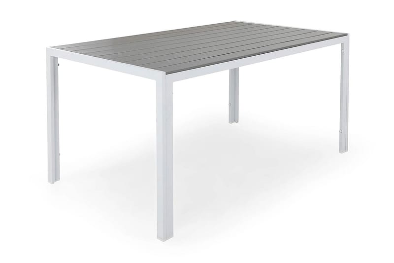 Tunis Bord 150x90 cm - Vit/Grå - Utemöbler - Utebord & trädgårdsbord - Matbord utomhus