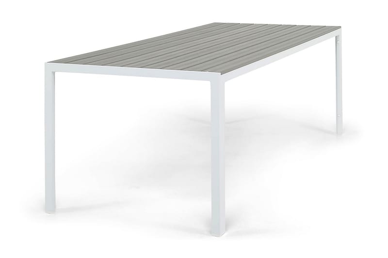 Tunis Matbord 205x90 cm - Vit/Grå - Utemöbler - Utebord & trädgårdsbord - Matbord utomhus