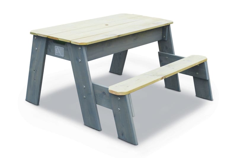Exit Aksent Sand- och Picknickbord med 1 Bänk - Grå/Trä/Grön - Utemöbler - Utebord & trädgårdsbord - Picknickbord & bänkbord