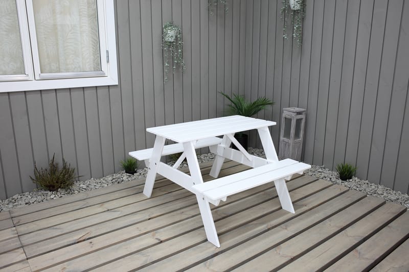 Nancie Mini Picknickbord - Vit - Utemöbler - Utebord & trädgårdsbord - Picknickbord & bänkbord