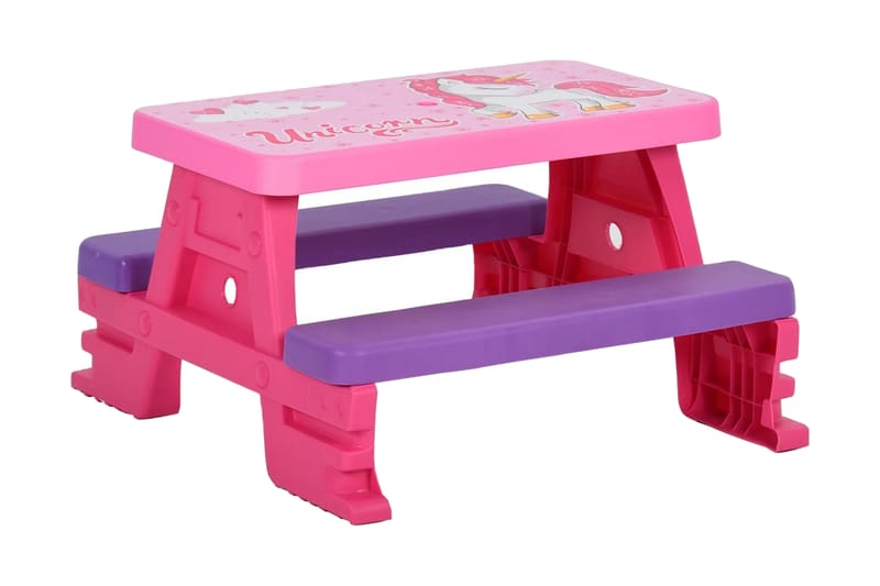 Picknickbord med bänkar för barn 79x69x42 cm rosa - Utemöbler - Utebord & trädgårdsbord - Picknickbord & bänkbord - Picknickbord barn