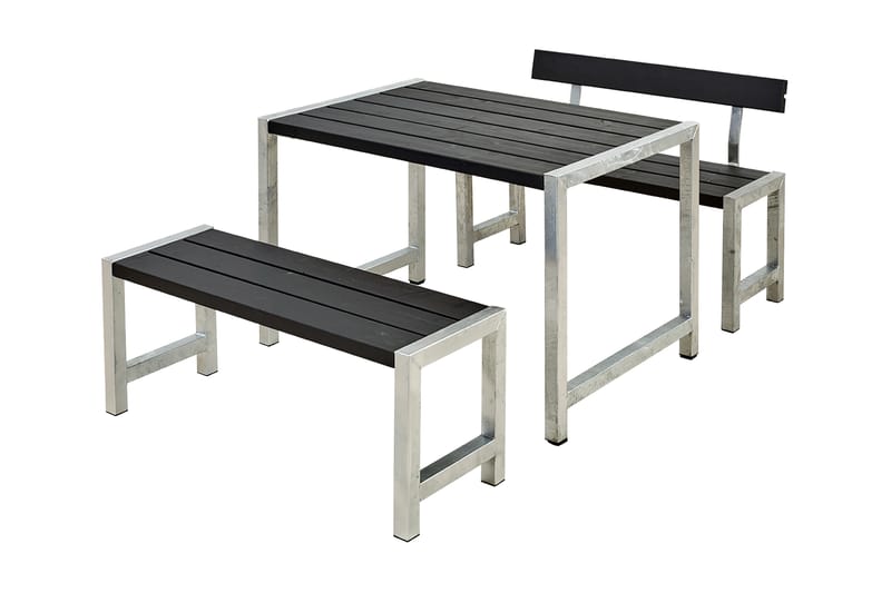 PLUS Caféset med 1 Ryggstöd 127 cm - Utemöbler - Utebord & trädgårdsbord - Picknickbord & bänkbord