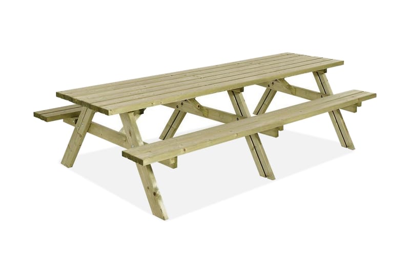 PLUS Gudrun Picknickbord med Bänk 300 cm - Trä - Utemöbler - Utebord & trädgårdsbord - Picknickbord & bänkbord