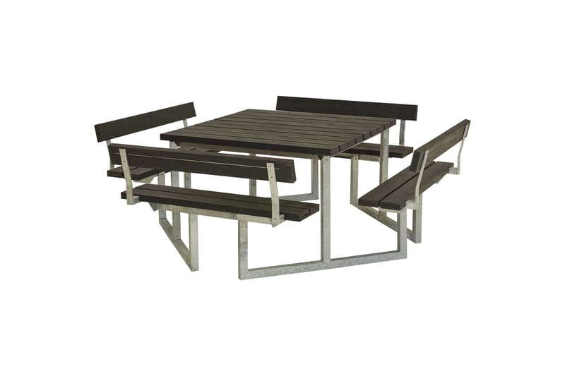 PLUS Twist Bänkset med 4 Ryggstöd 227 cm - Utemöbler - Utebord & trädgårdsbord - Picknickbord & bänkbord