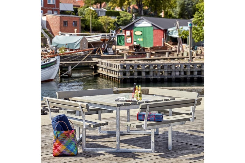 PLUS Twist Bänkset med 4 Ryggstöd 227 cm - Utemöbler - Utebord & trädgårdsbord - Picknickbord & bänkbord