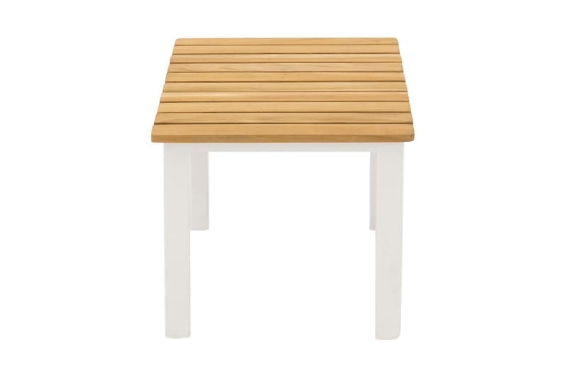 Karibib Sidobord 40x40 cm Teak/Vit - Venture Home - Utemöbler - Balkong - Balkongmöbler - Balkongbord