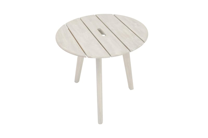 Rives Sidobord Rund Ø50 cm White Wash Acacia - Venture Home - Utemöbler - Balkong - Balkongmöbler - Balkongbord
