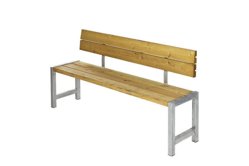 PLUS Plankbänk med Plankor och Ryggstöd - Utemöbler - Utesoffa - Trädgårdsbänk & utebänk
