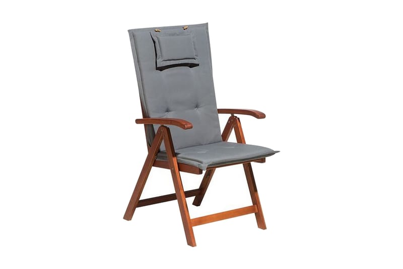 Canneto Stol med Dyna 2-pack - Akacia/Grafitgrå - Utemöbler - Balkong - Balkongmöbler - Balkongstol
