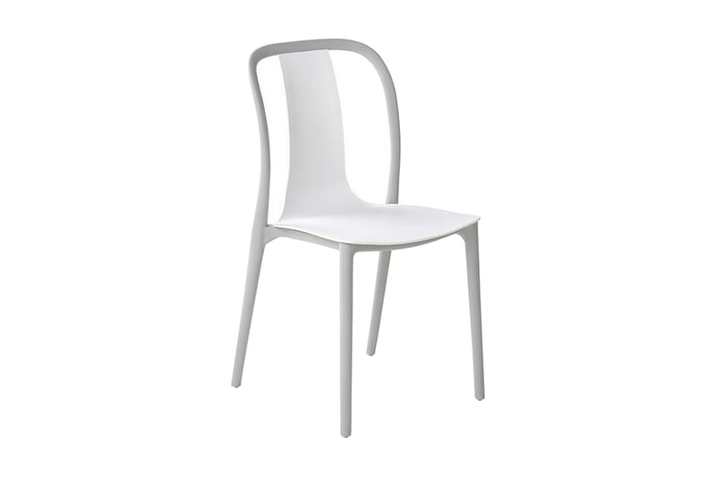 Trädgårdsstol 4 st vit/grå SPEZIA - Vit - Utemöbler - Utestol & trädgårdsstol - Matstol & karmstol utomhus