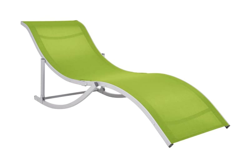 Hopfällbara solsängar 2 st grön textilene - Grön - Utemöbler - Stolar & Fåtöljer ute - Solsängar & solvagnar