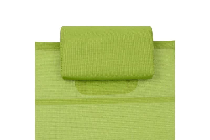 Solsäng aluminium och textilen grön - Grön - Utemöbler - Utestol & trädgårdsstol - Solsäng & Solvagnar