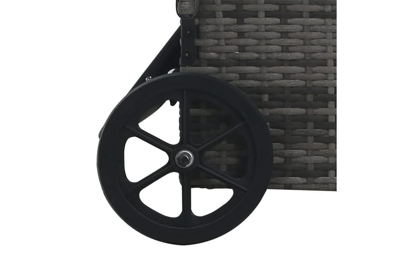 Solsäng med hjul konstrotting antracit - Grå - Utemöbler - Utestol & trädgårdsstol - Solsäng & Solvagnar