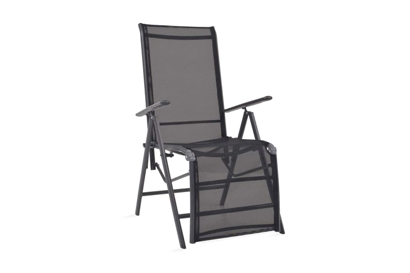 Justerbar solstol aluminium och textilene svart - Svart - Utemöbler - Utestol & trädgårdsstol - Matstol & karmstol utomhus